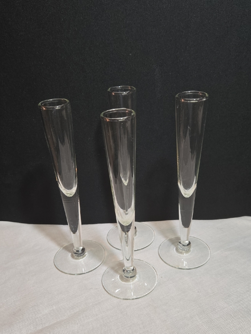 Clear Glass Fluted Vodka Glasses - Set of 4